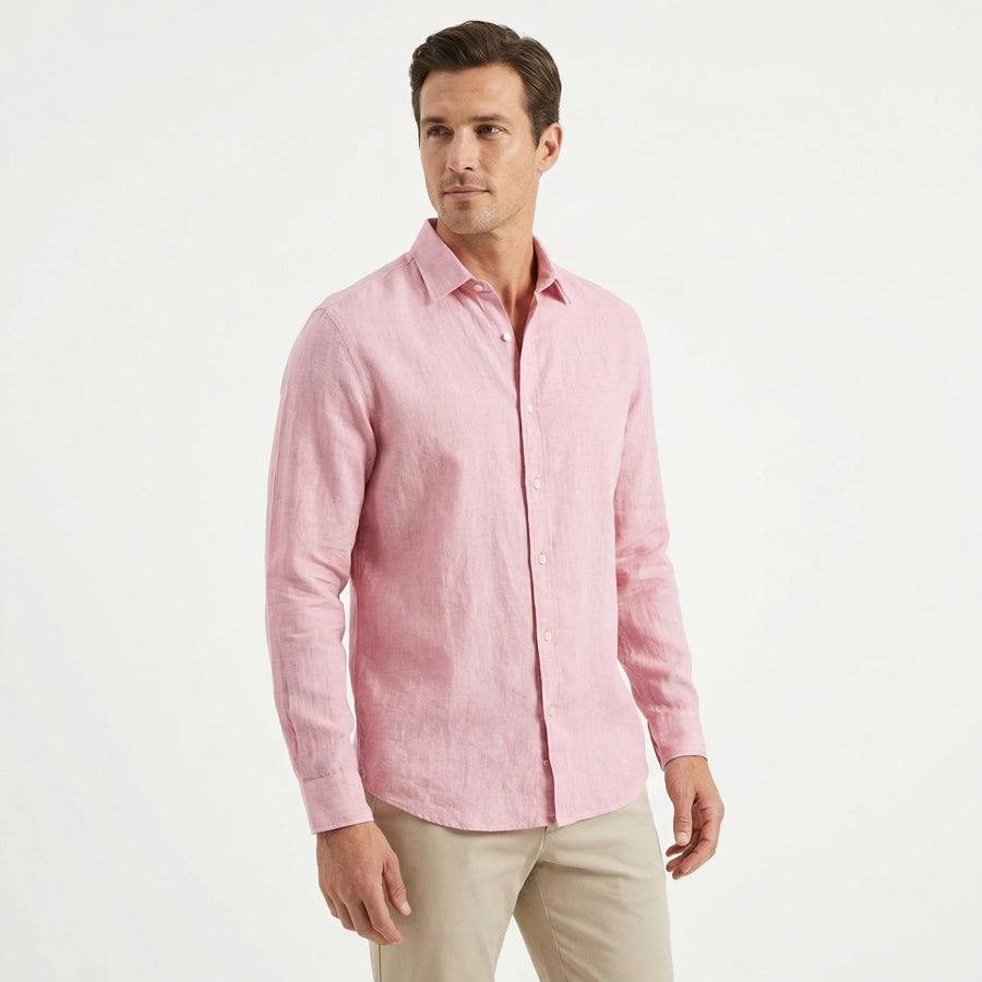 Stonebrook Studio - Stonebrook Studio | Men’s Linen Button - Up Shirt - Breathable Summer Comfort Slim Fit