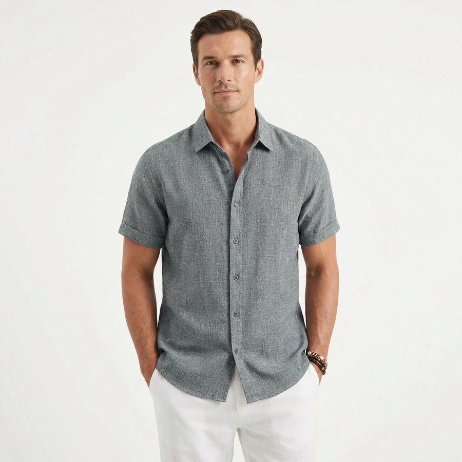 Stonebrook Studio - Stonebrook Studio | Men’s Linen Button - Up Shirt - Breathable Summer Comfort Slim Fit
