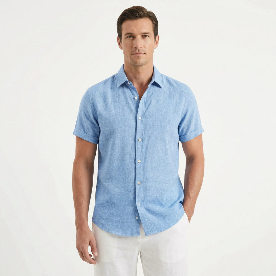Stonebrook Studio - Stonebrook Studio | Men’s Linen Button - Up Shirt - Breathable Summer Comfort Slim Fit