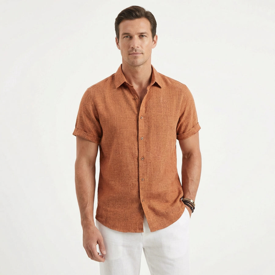 Stonebrook Studio - Stonebrook Studio | Men’s Linen Button - Up Shirt - Breathable Summer Comfort Slim Fit