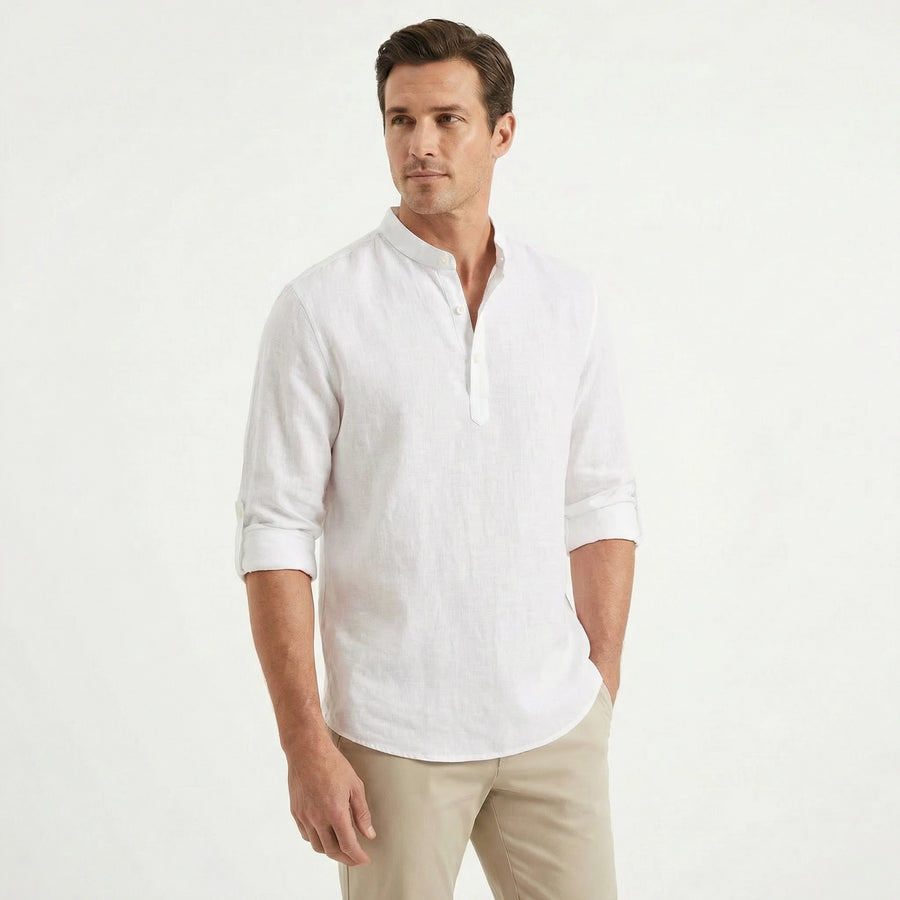 Stonebrook Studio - Stonebrook Studio | Men’s Breathable Linen Shirt - Lightweight Long Sleeve Casual Wear