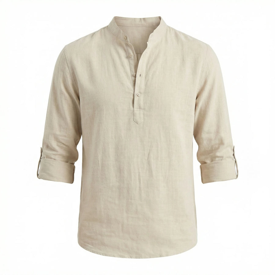 Stonebrook Studio - Stonebrook Studio | Men’s Breathable Linen Shirt - Lightweight Long Sleeve Casual Wear