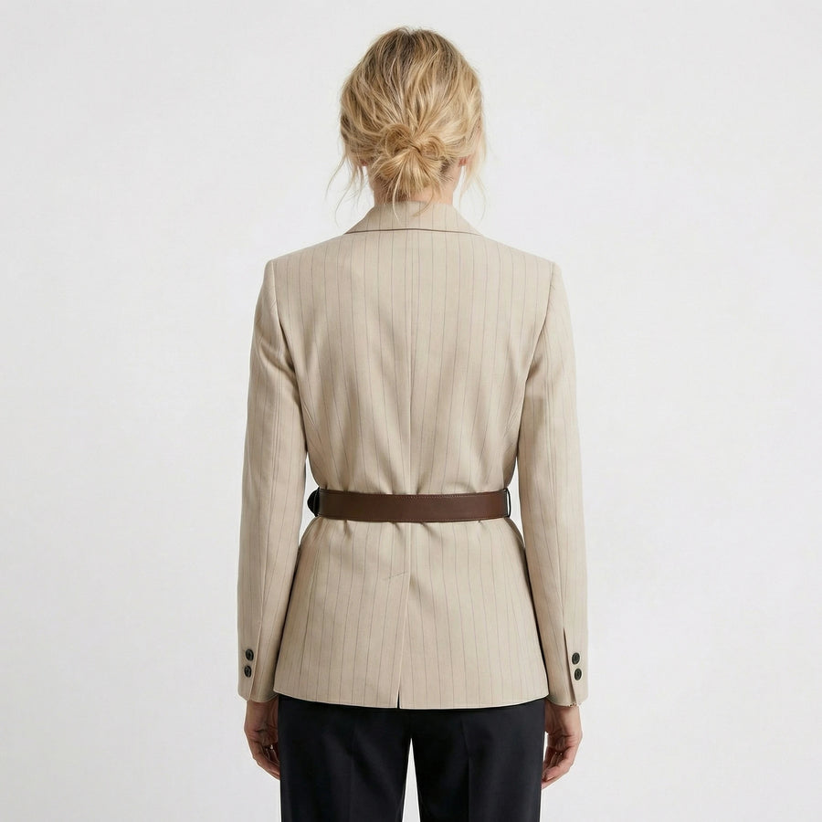 Stonebrook Studio - Stonebrook Studio | Women’s Belted Suit Jacket - Lightweight Breathable Elegant Loose Fit
