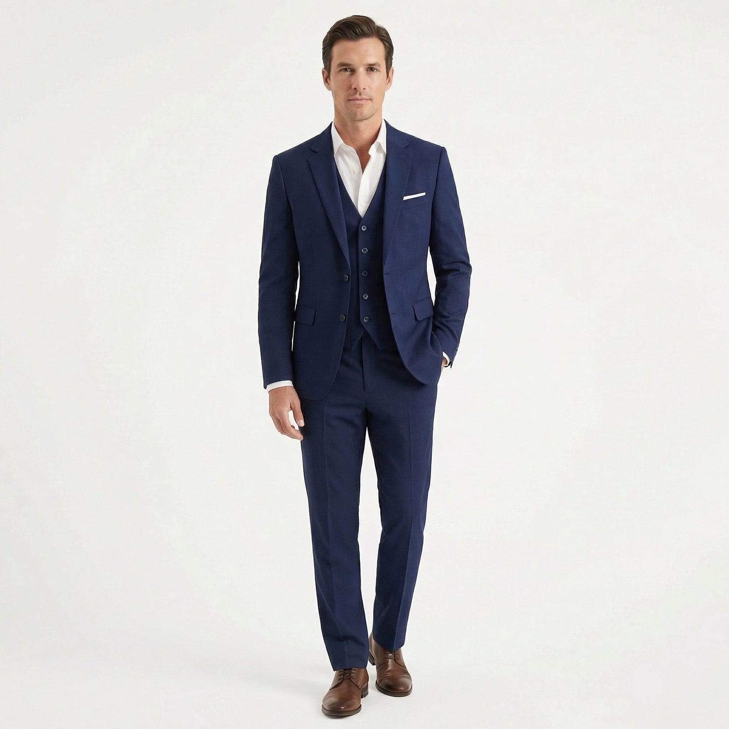 Stonebrook Studio - Stonebrook Studio | Men’s Three Piece Suit Slim Fit Cotton Wedding Outfit