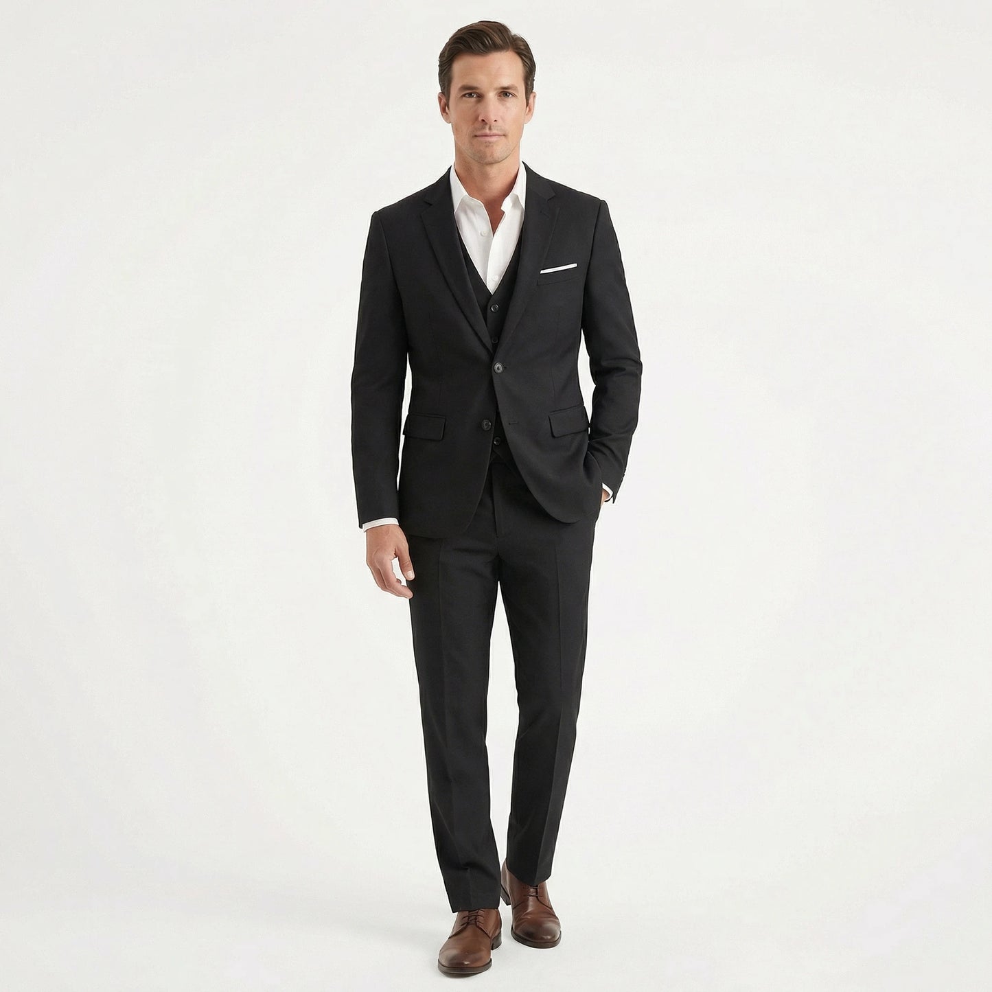 Stonebrook Studio - Stonebrook Studio | Men’s Three Piece Suit Slim Fit Cotton Wedding Outfit