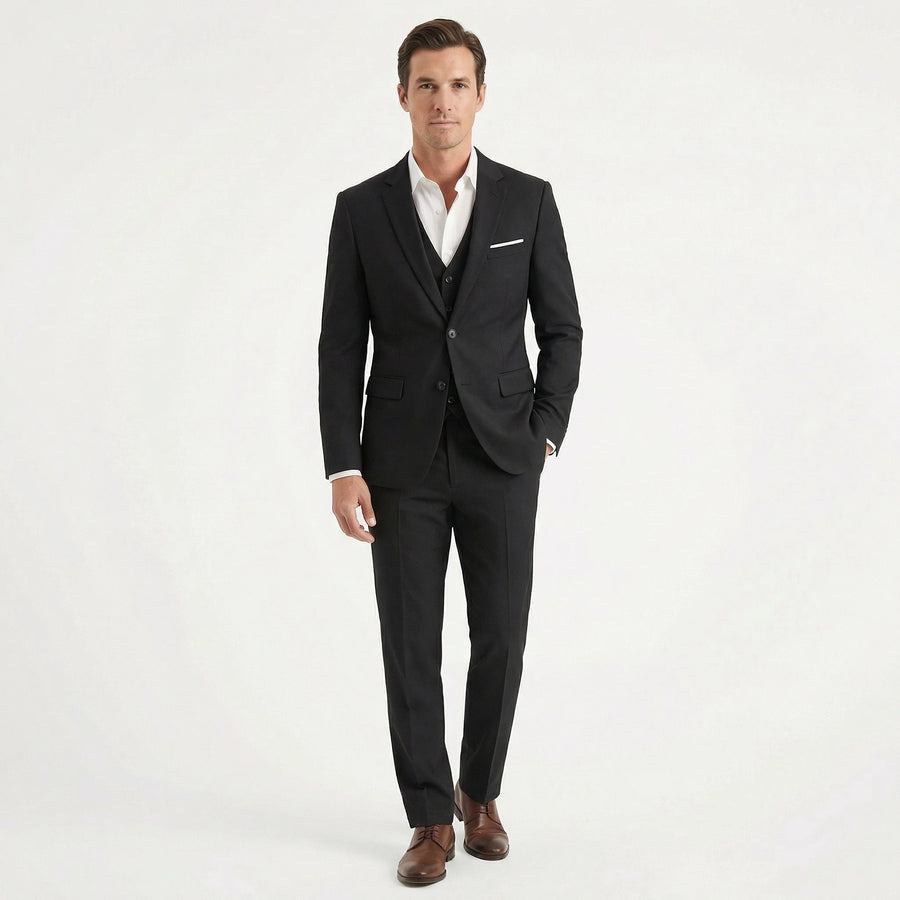 Stonebrook Studio - Stonebrook Studio | Men’s Three Piece Suit Slim Fit Cotton Wedding Outfit