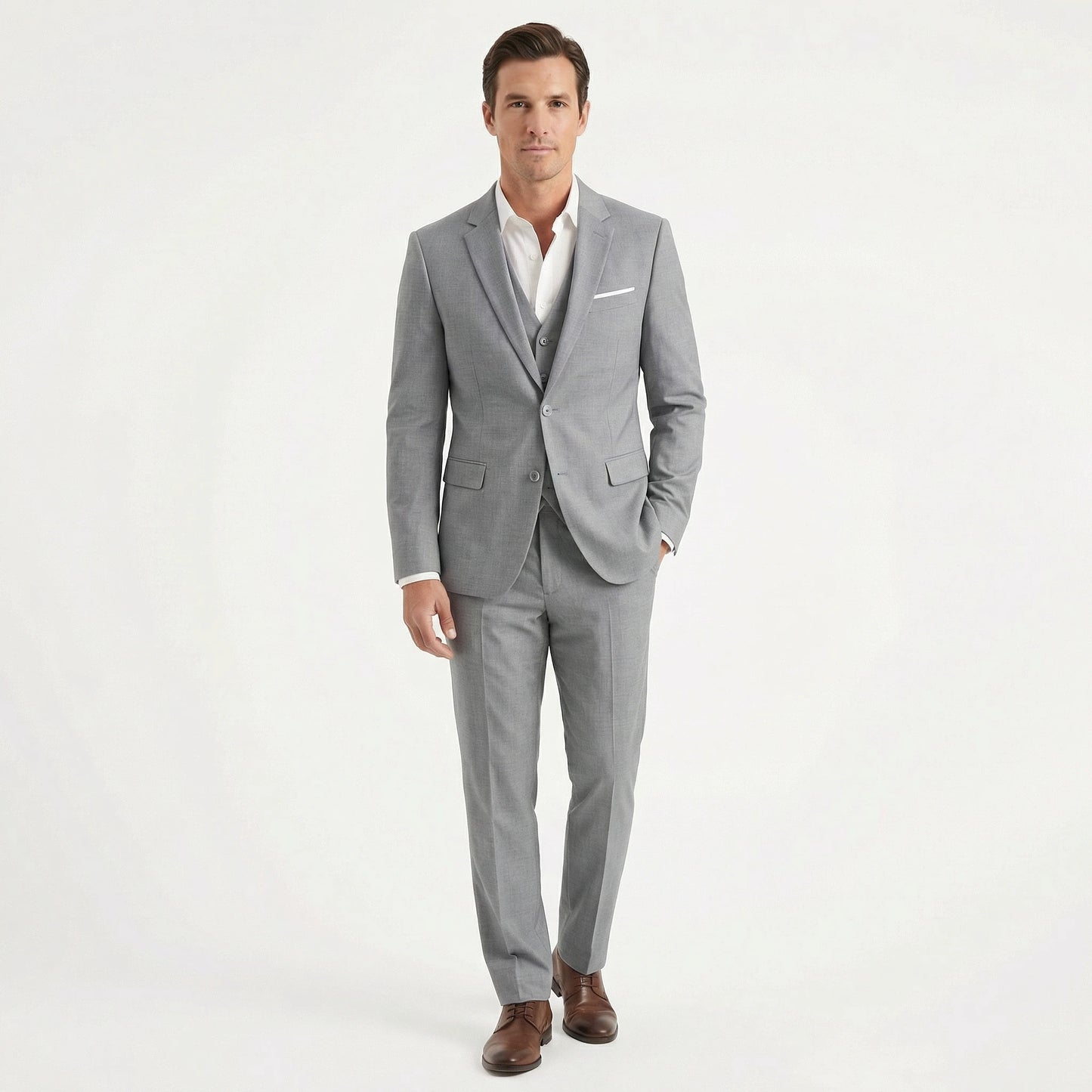 Stonebrook Studio - Stonebrook Studio | Men’s Three Piece Suit Slim Fit Cotton Wedding Outfit