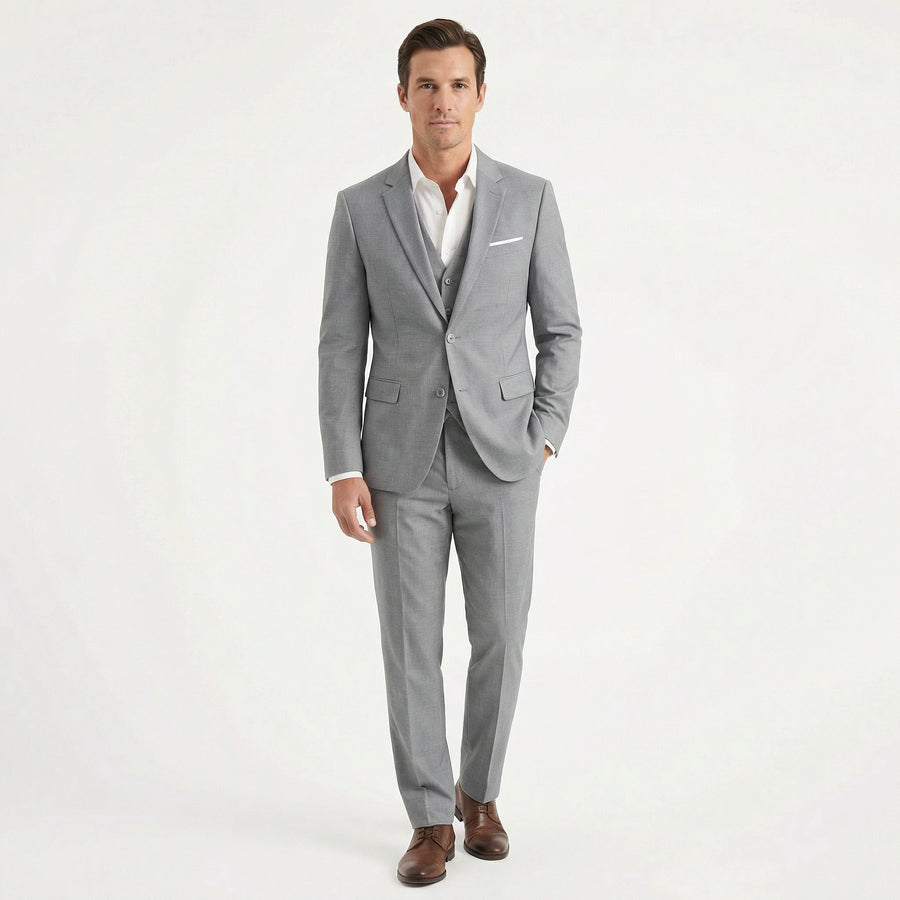 Stonebrook Studio - Stonebrook Studio | Men’s Three Piece Suit Slim Fit Cotton Wedding Outfit