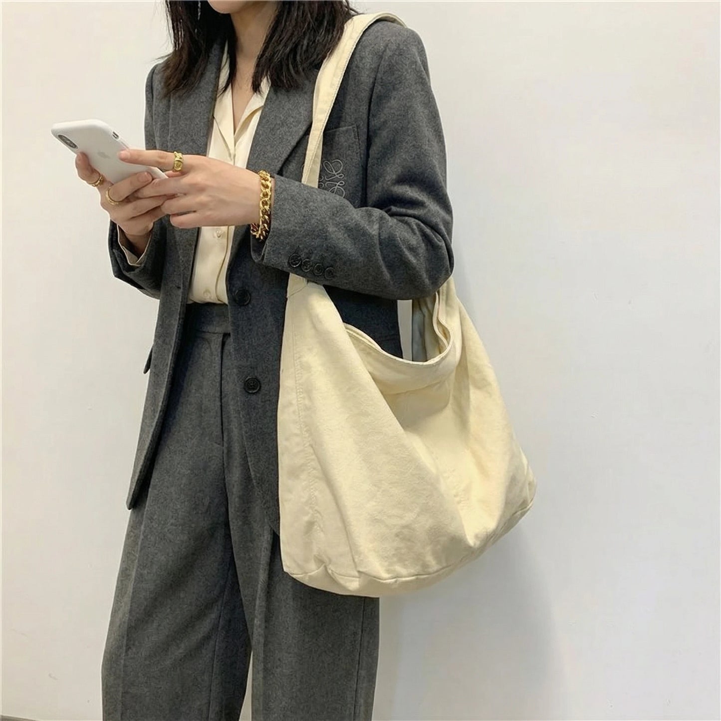 Stonebrook Studio - Stonebrook Studio | Women’s Canvas Shoulder Bag - Spacious Lightweight Everyday Use