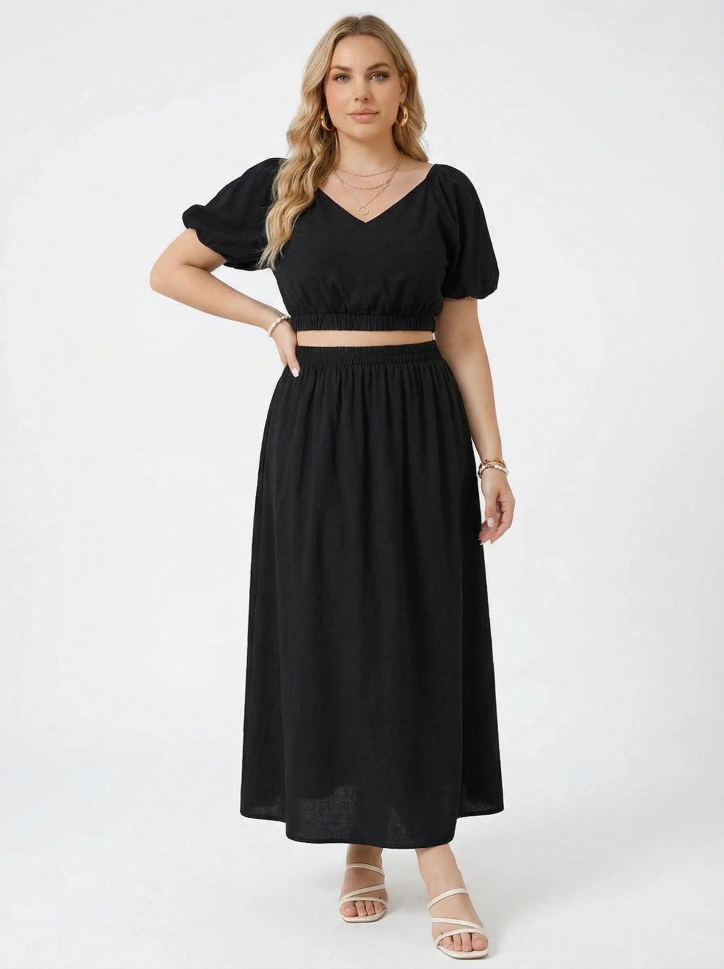 Stonebrook Studio - Stonebrook Studio | Women’s Maxi Dress Set - Comfortable Loose Fit Two Piece