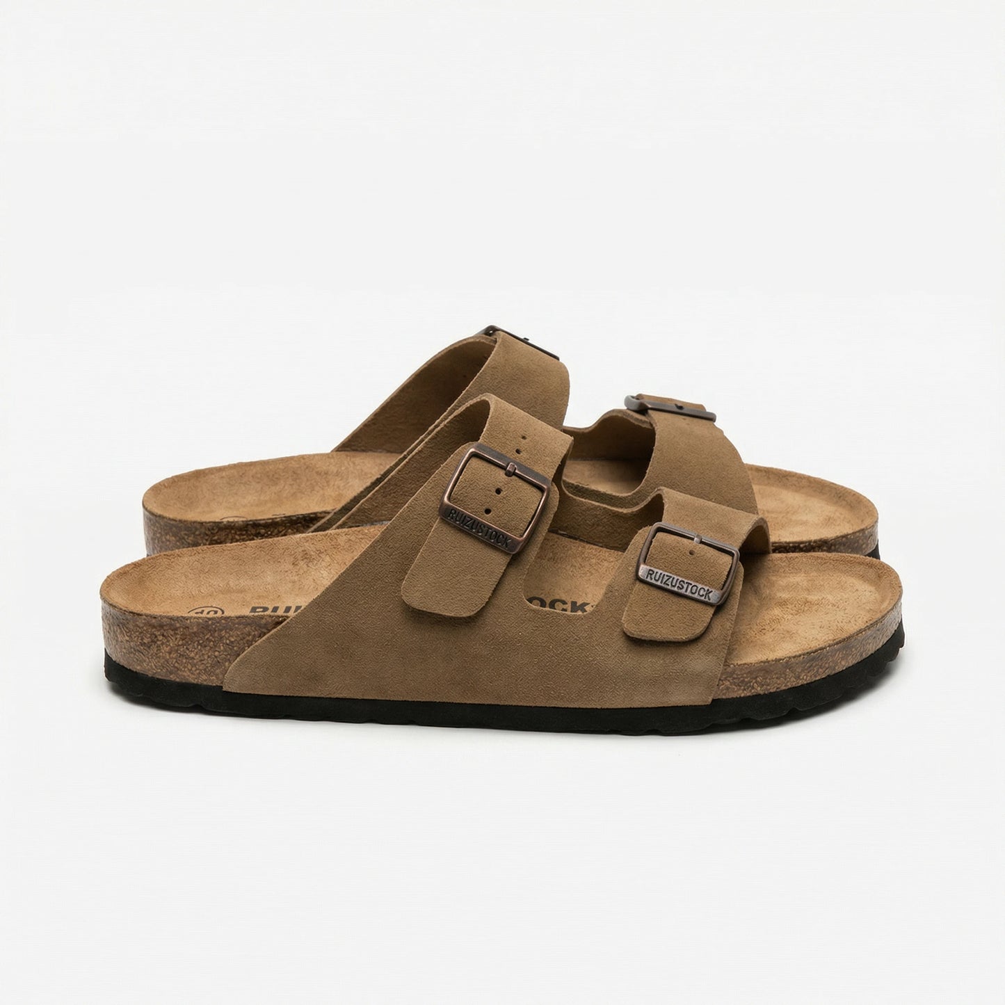 Stonebrook Studio - Stonebrook Studio | Casual Leather Flip Flop Sandals - Lightweight Cork Slippers