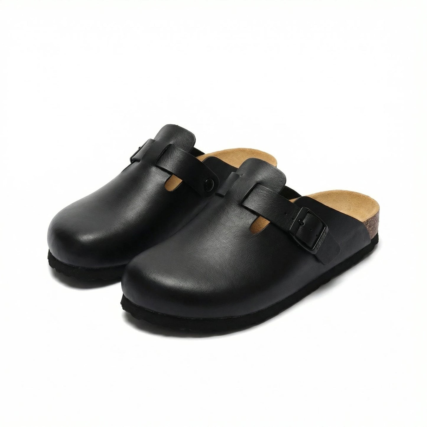 Stonebrook Studio - Stonebrook Studio | Faux Leather Clogs - Comfort Cork Sole Casual Slip - On