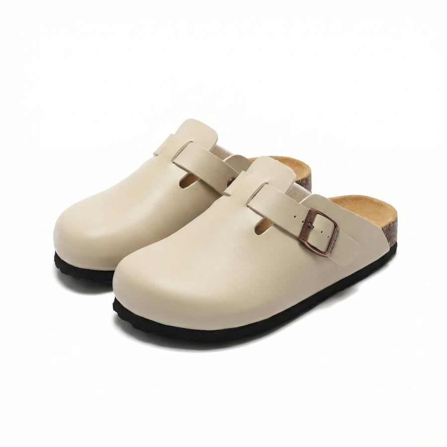 Stonebrook Studio - Stonebrook Studio | Faux Leather Clogs - Comfort Cork Sole Casual Slip - On