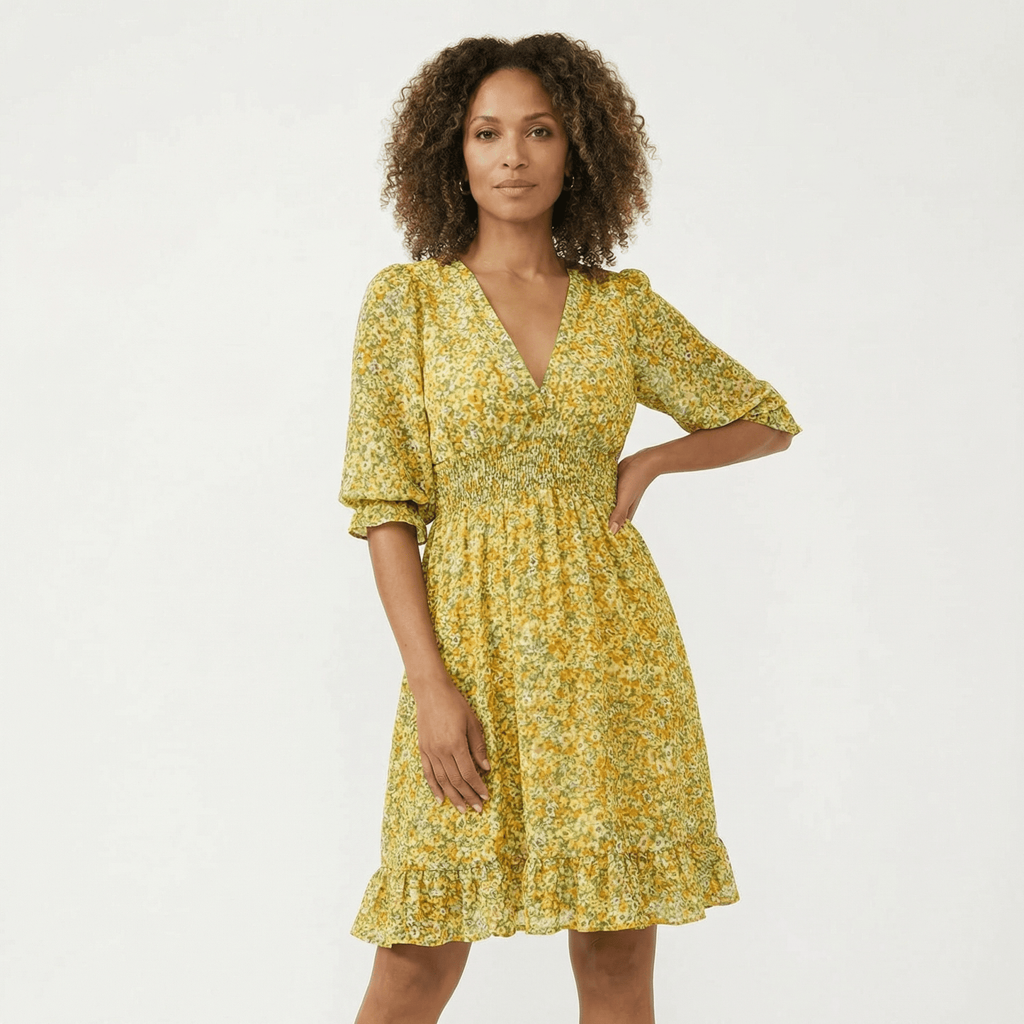 Stonebrook Studio - Stonebrook Studio | Women’s Bohemian Floral Dress - Breathable Midi Fit