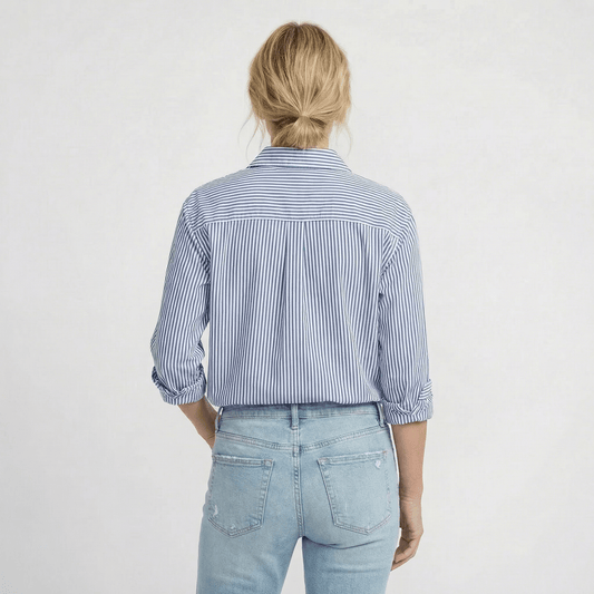 Stonebrook Studio - Stonebrook Studio | Women’s Striped Shirt - Loose Fit Lightweight Casual Top