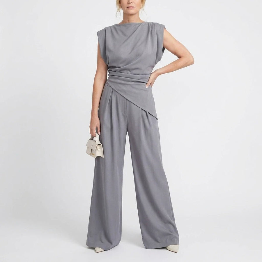 Stonebrook Studio - Stonebrook Studio | Women’s Sleeveless Jumpsuit Elastic Waist Casual Comfort Fit