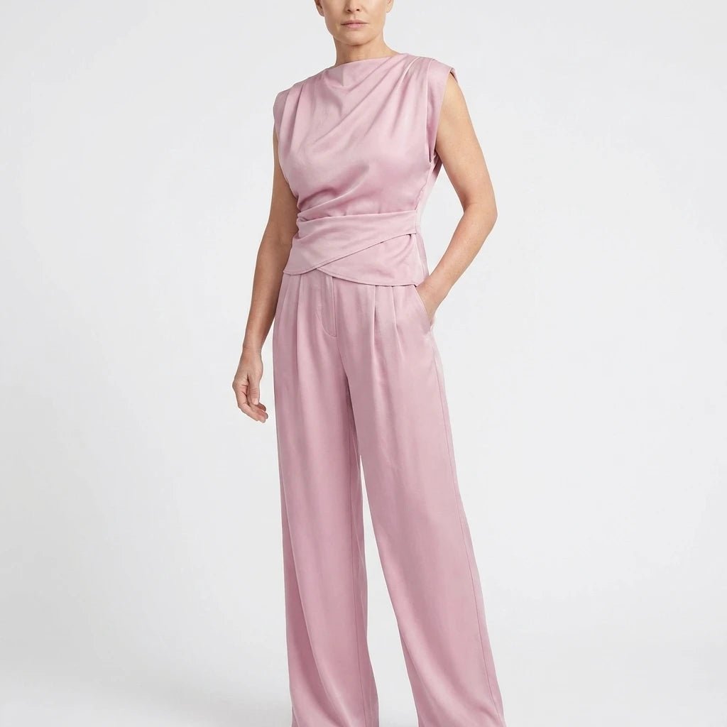 Stonebrook Studio - Stonebrook Studio | Women’s Sleeveless Jumpsuit Elastic Waist Casual Comfort Fit