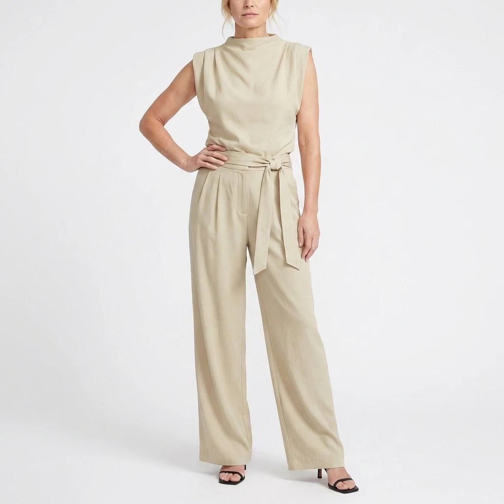 Stonebrook Studio - Stonebrook Studio | Women’s Sleeveless Jumpsuit Elastic Waist Casual Comfort Fit