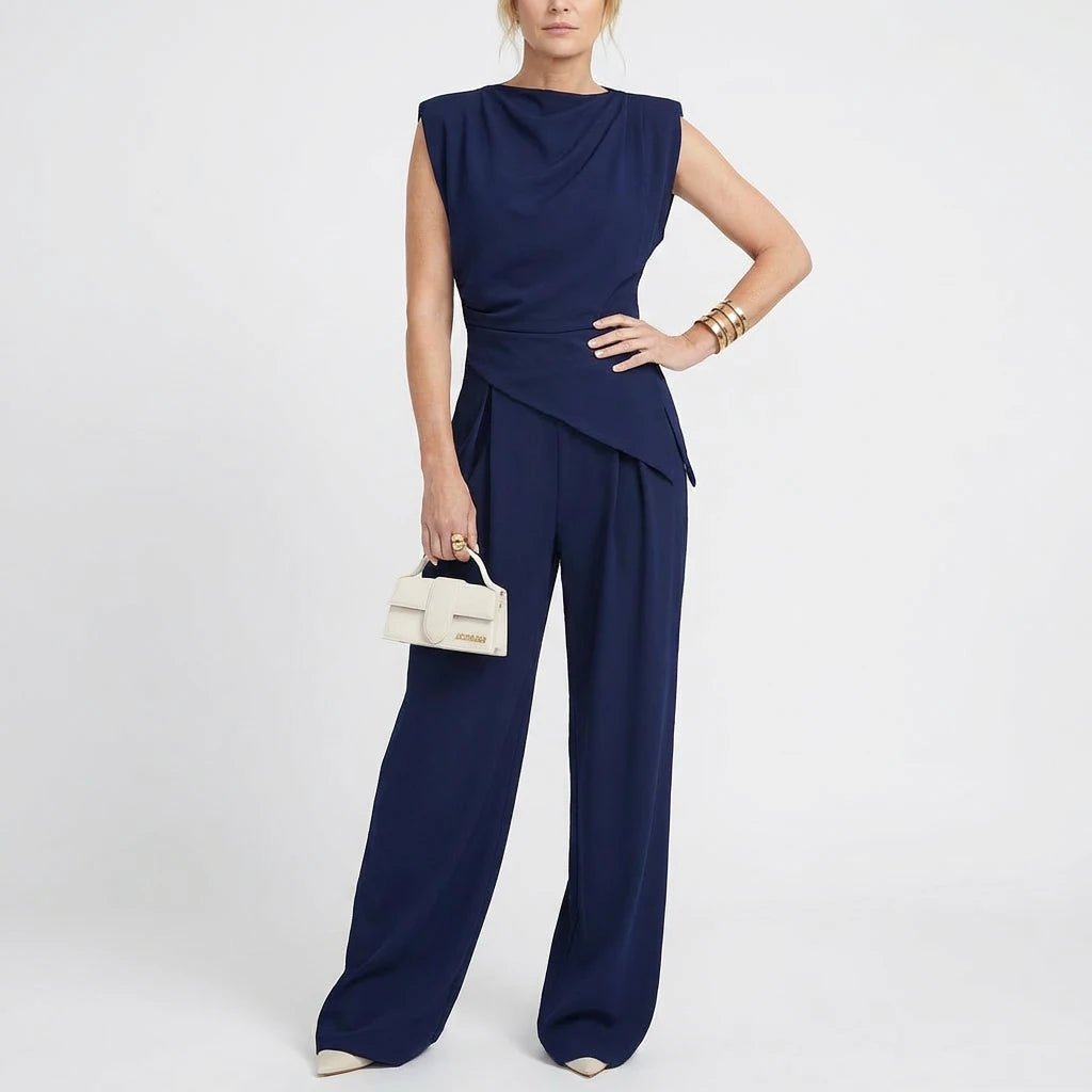 Stonebrook Studio - Stonebrook Studio | Women’s Sleeveless Jumpsuit Elastic Waist Casual Comfort Fit