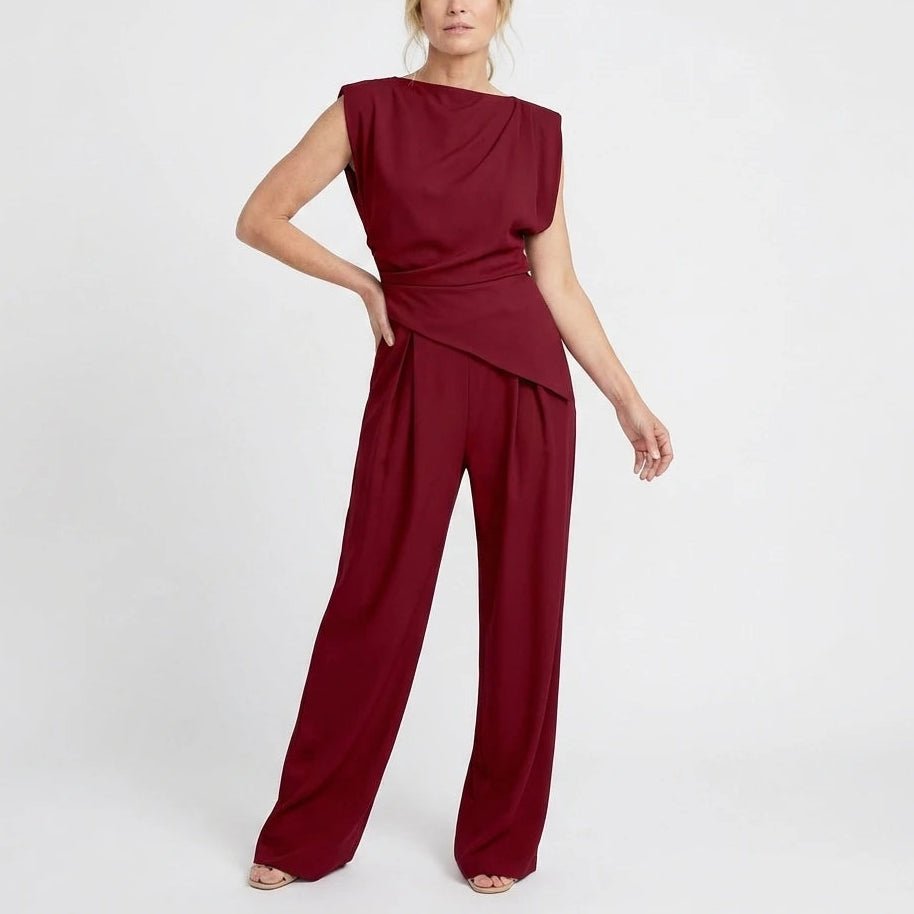 Stonebrook Studio - Stonebrook Studio | Women’s Sleeveless Jumpsuit Elastic Waist Casual Comfort Fit
