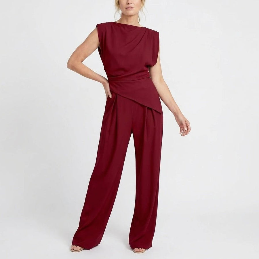 Stonebrook Studio - Stonebrook Studio | Women’s Sleeveless Jumpsuit Elastic Waist Casual Comfort Fit