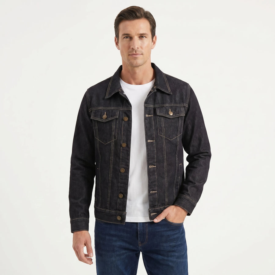 Stonebrook Studio - Stonebrook Studio | Men’s Denim Jacket Slim Fit Lightweight Casual Outwear