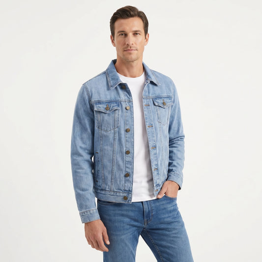 Stonebrook Studio - Stonebrook Studio | Men’s Denim Jacket Slim Fit Lightweight Casual Outwear
