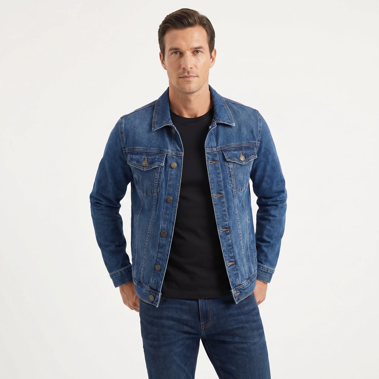 Stonebrook Studio - Stonebrook Studio | Men’s Denim Jacket Slim Fit Lightweight Casual Outwear