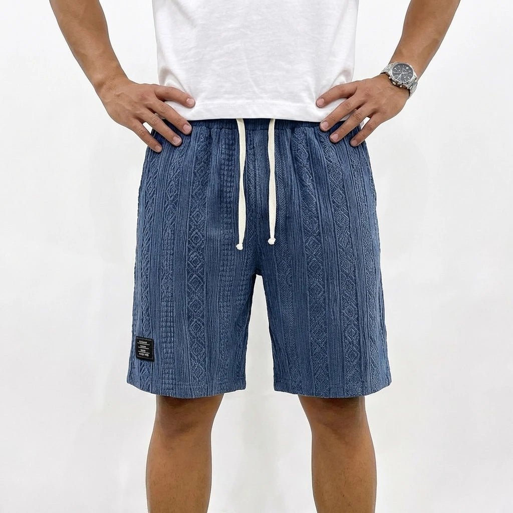 Stonebrook Studio - Stonebrook Studio | Men’s Cotton Knit Shorts - Elastic Waist Comfort Casual Drawstring Wear