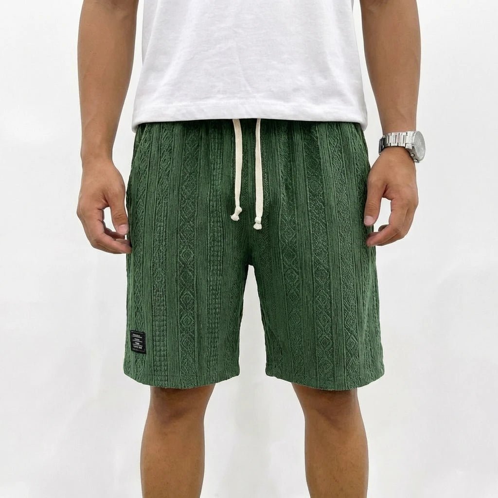 Stonebrook Studio - Stonebrook Studio | Men’s Cotton Knit Shorts - Elastic Waist Comfort Casual Drawstring Wear