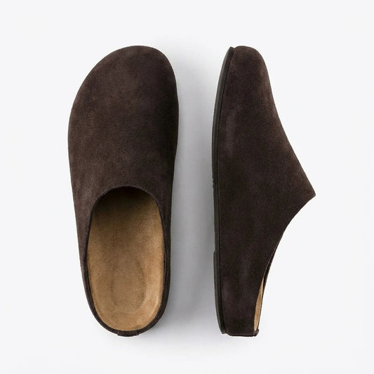 Stonebrook Studio - Stonebrook Studio | Leather Mule Clog Cork Footbed - Comfort Arch Support
