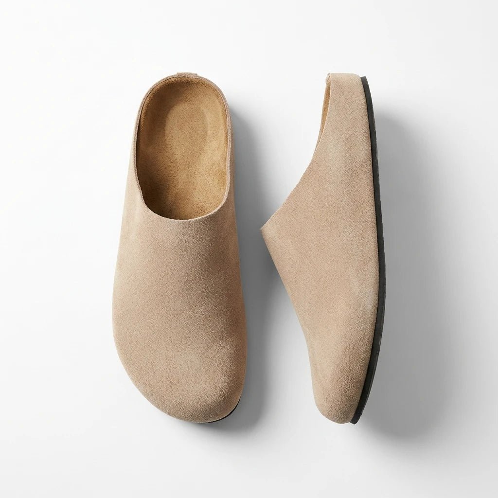 Stonebrook Studio - Stonebrook Studio | Leather Mule Clog Cork Footbed - Comfort Arch Support