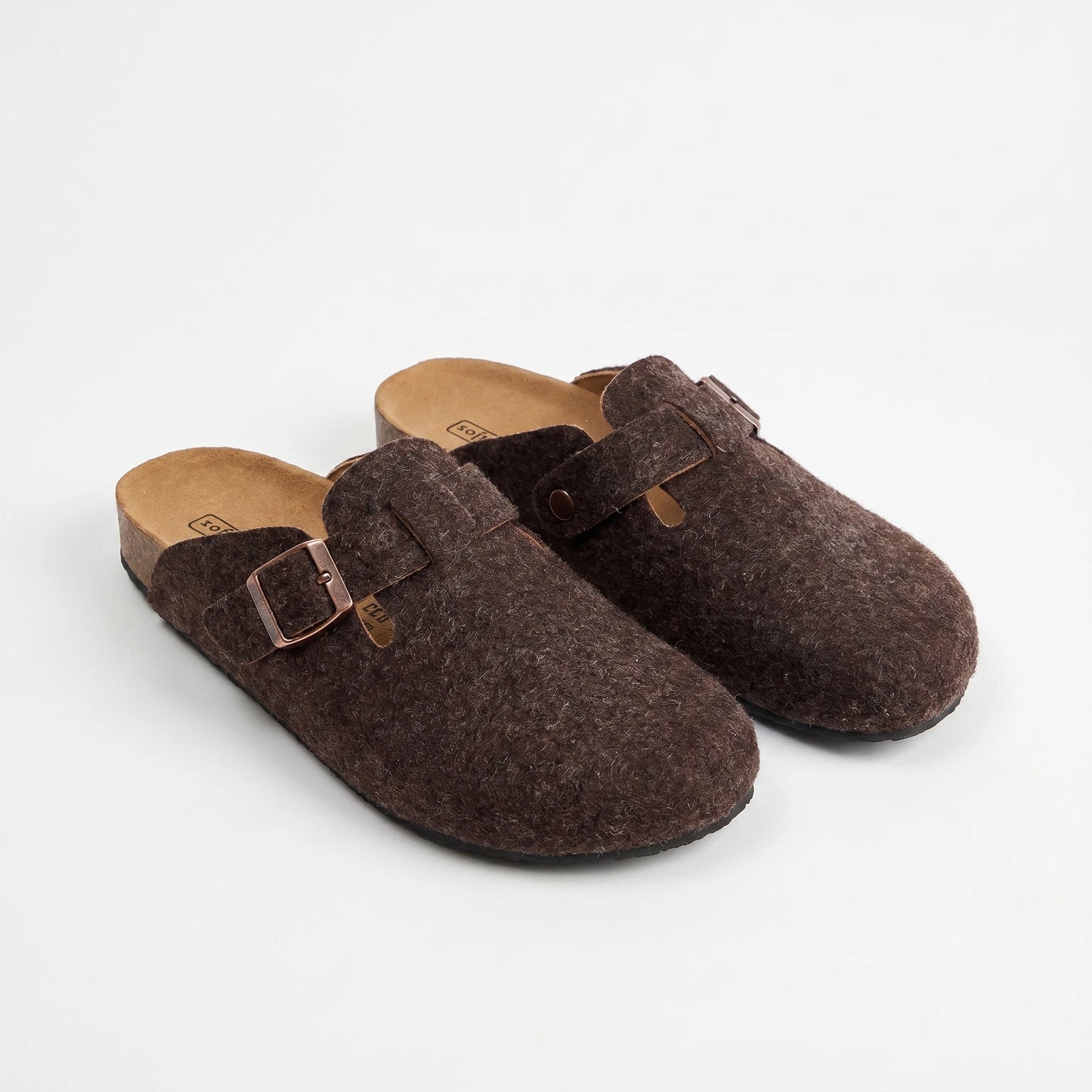 Stonebrook Studio - Stonebrook Studio | Leather Slip - On Clogs Soft Sheepskin Lined Mule Shoes