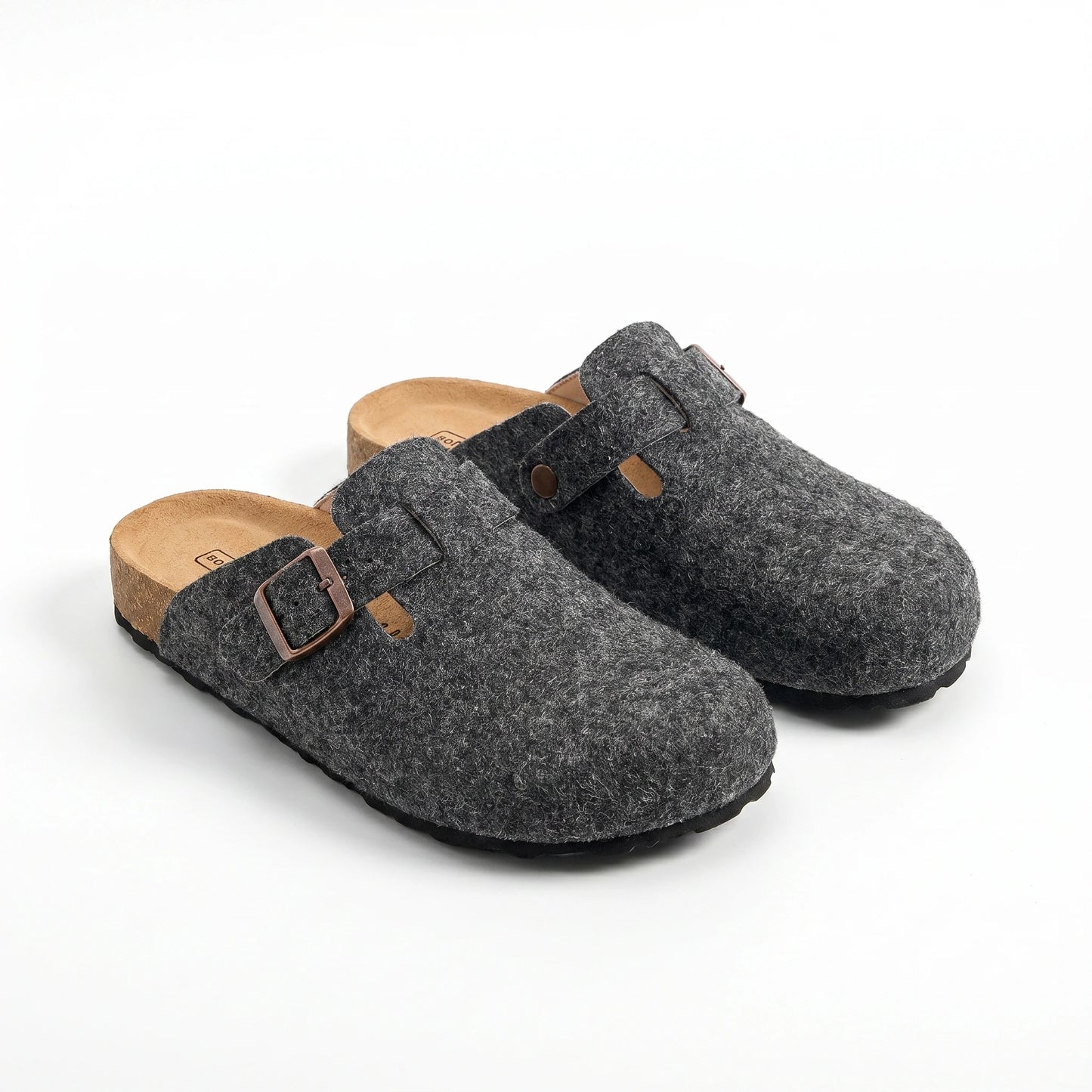 Stonebrook Studio - Stonebrook Studio | Leather Slip - On Clogs Soft Sheepskin Lined Mule Shoes