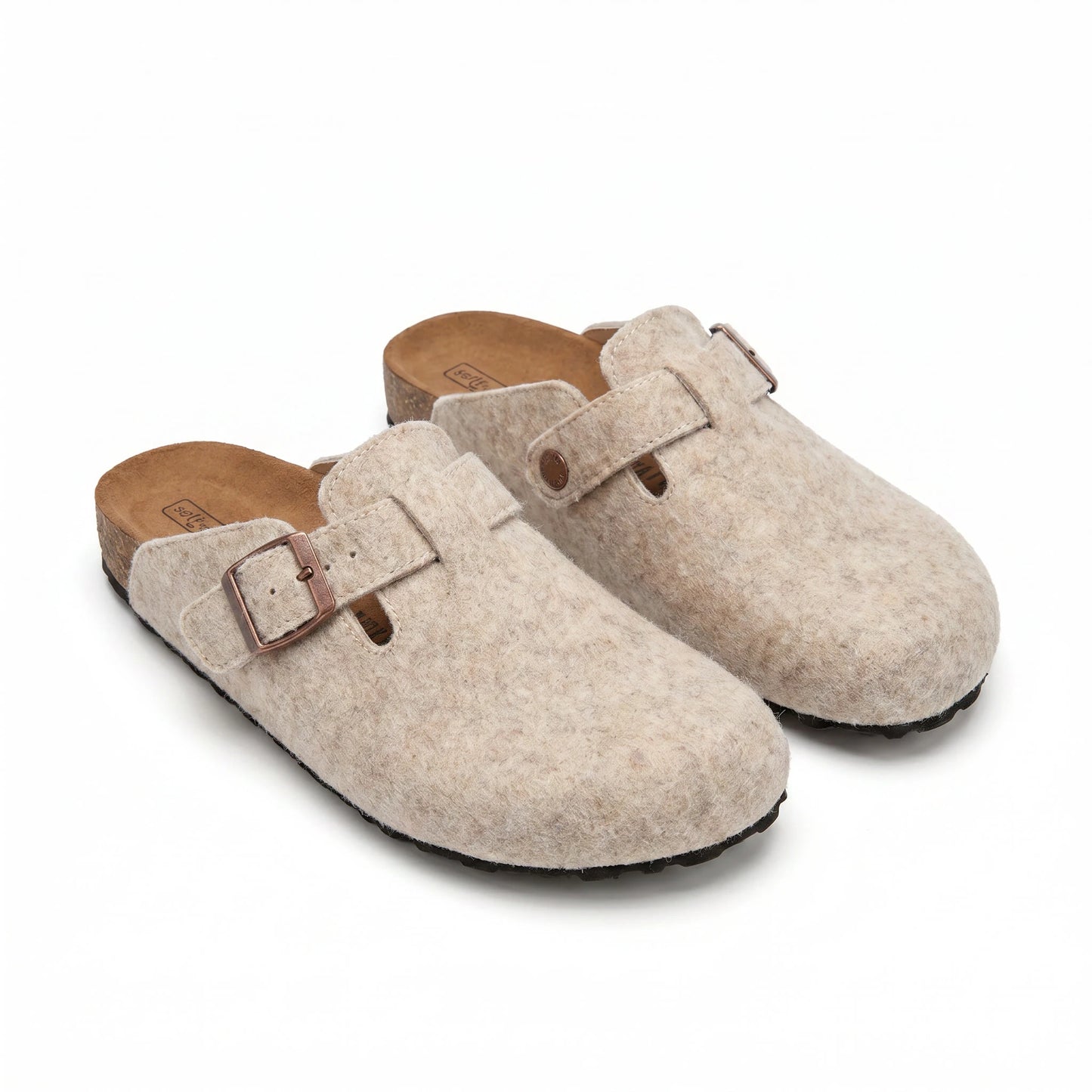 Stonebrook Studio - Stonebrook Studio | Leather Slip - On Clogs Soft Sheepskin Lined Mule Shoes