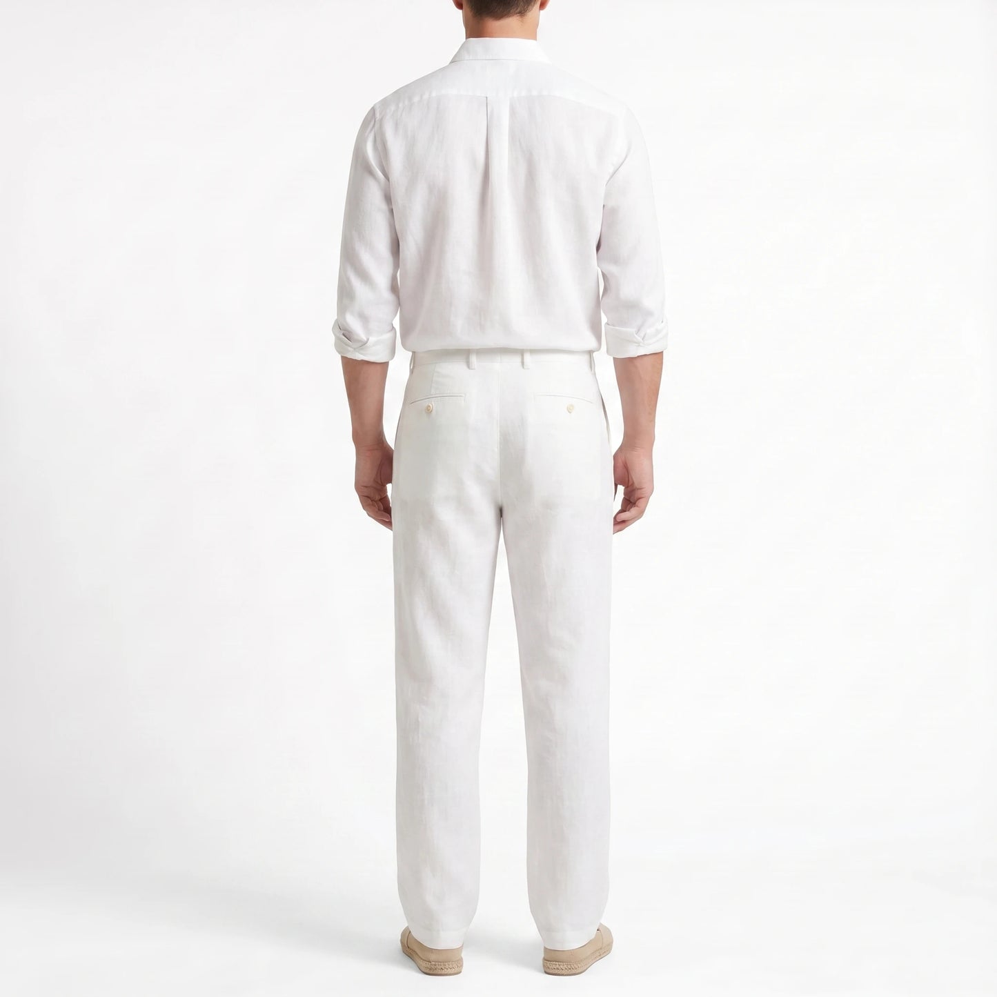 Stonebrook Studio - Stonebrook Studio | Men’s Linen Wide Fit Trousers Breathable Comfort Summer Pants