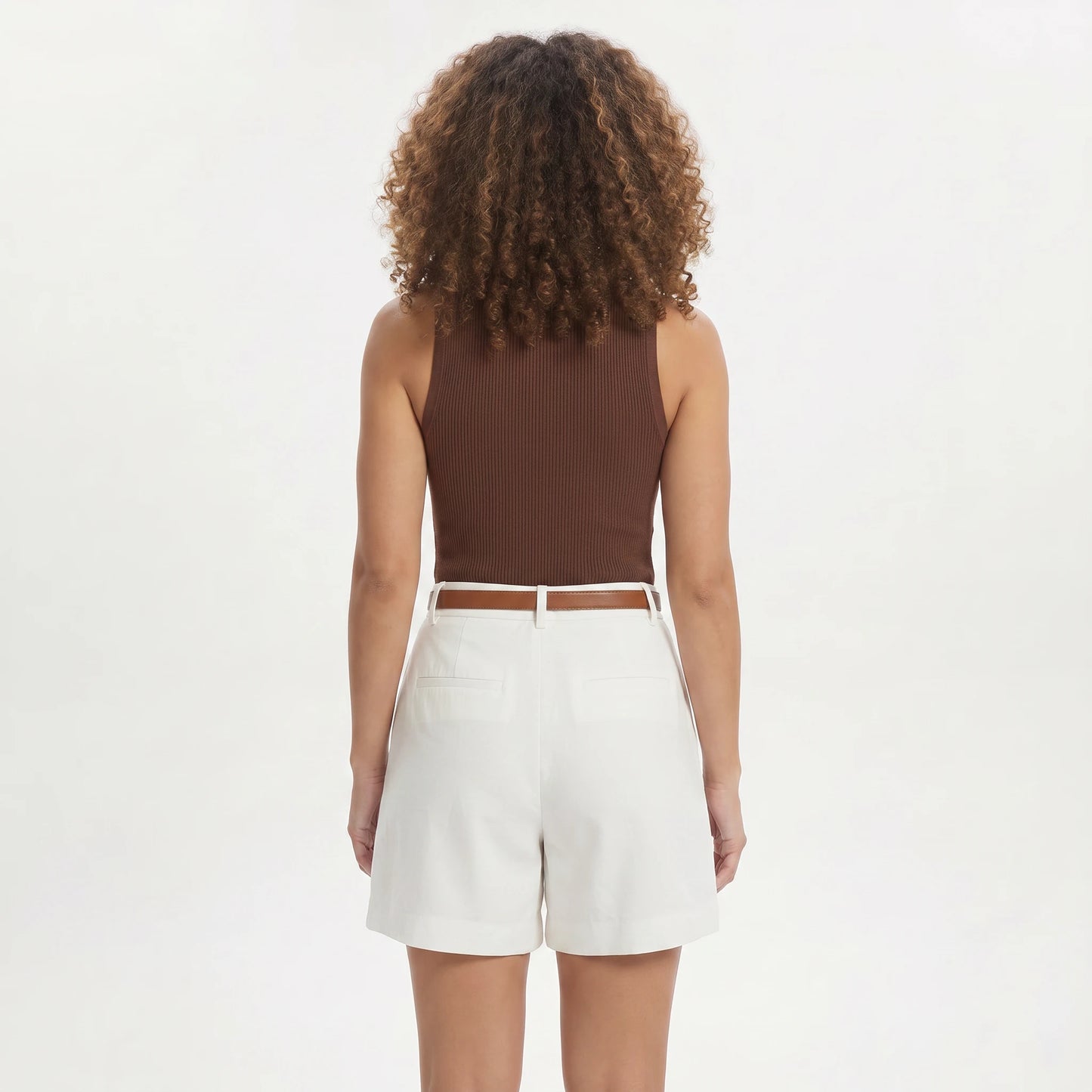 Stonebrook Studio - Stonebrook Studio | Women’s Mid Waist Pleated Tailored Shorts - Minimalist Everyday Comfort