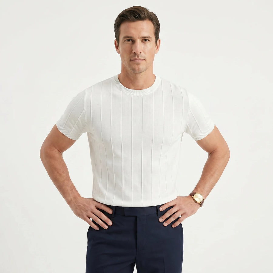 Stonebrook Studio - Stonebrook Studio | Men’s Ice Silk Knit T-Shirt - Breathable Comfort Slim Fit Summer