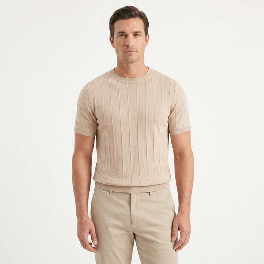 Stonebrook Studio - Stonebrook Studio | Men’s Ice Silk Knit T-Shirt - Breathable Comfort Slim Fit Summer