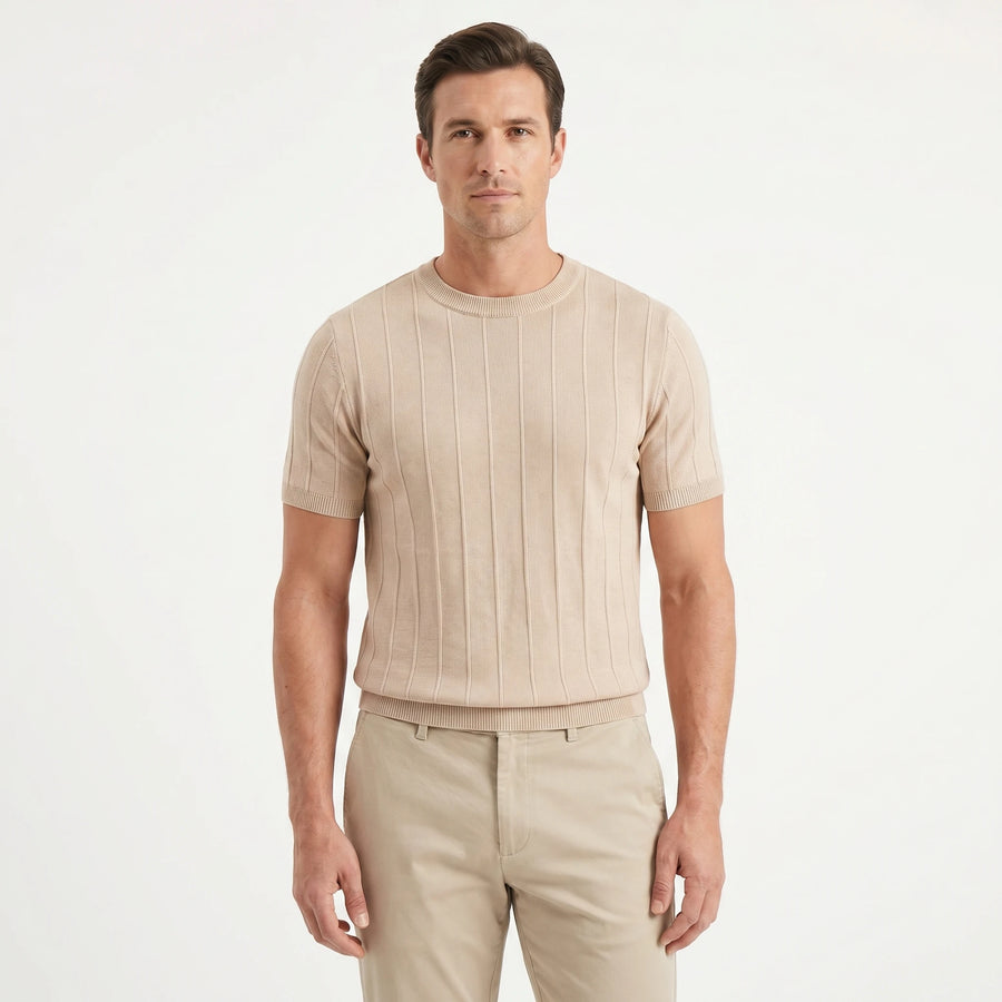 Stonebrook Studio - Stonebrook Studio | Men’s Ice Silk Knit T-Shirt - Breathable Comfort Slim Fit Summer