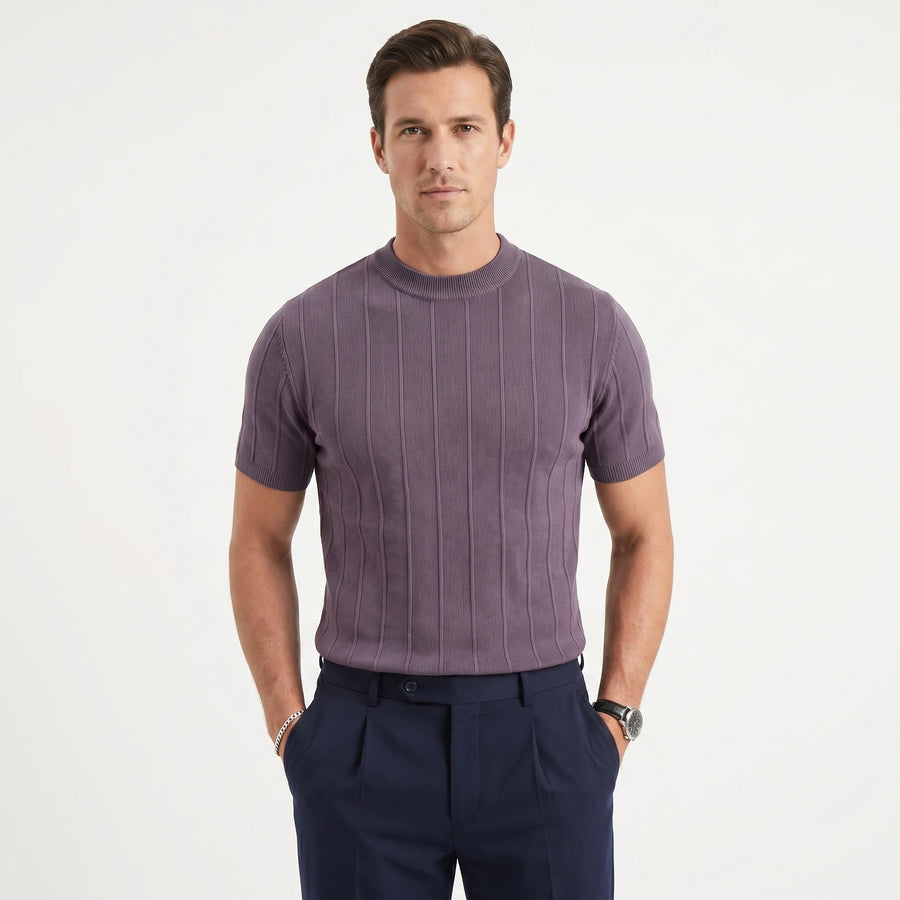 Stonebrook Studio - Stonebrook Studio | Men’s Ice Silk Knit T-Shirt - Breathable Comfort Slim Fit Summer