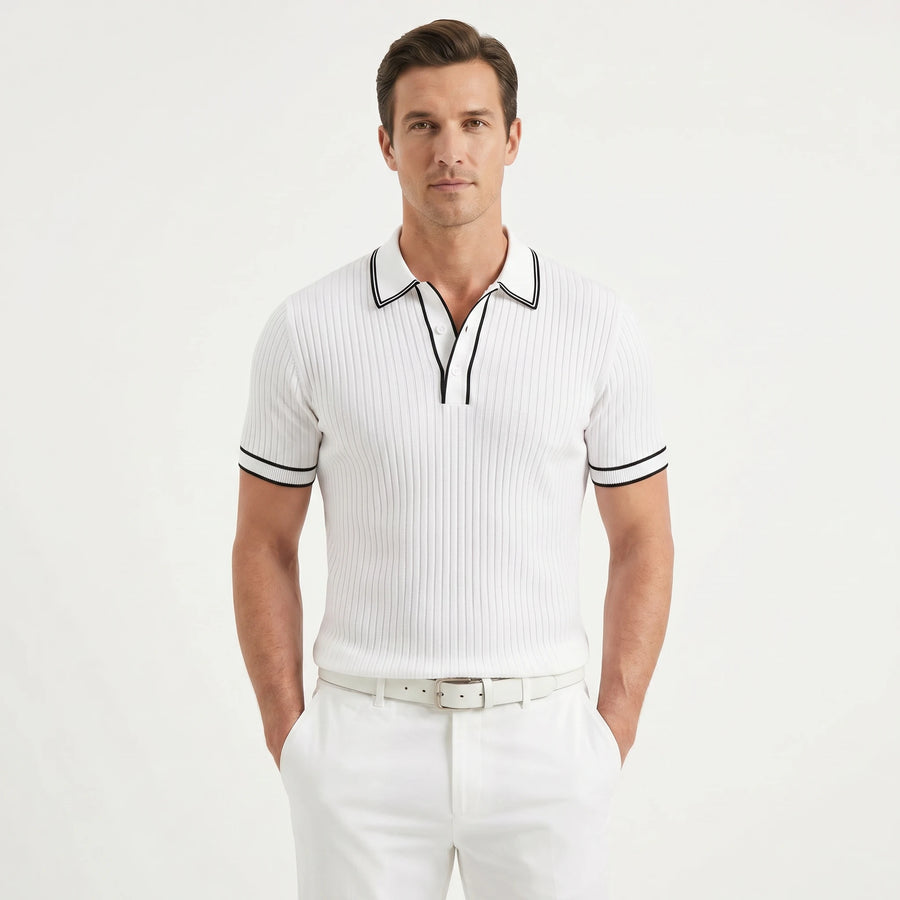 Stonebrook Studio - StonebrookStudio | Men’s Polo Shirt Short Sleeve Lightweight - Contrast Collar Trim