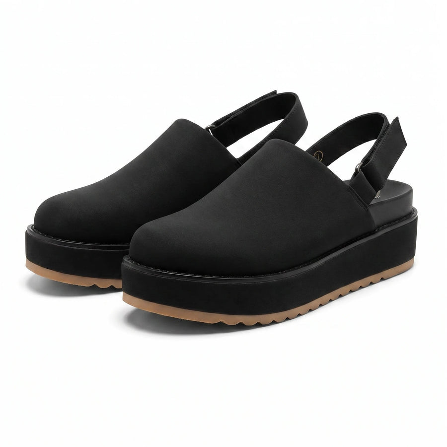 Stonebrook Studio - Stonebrook Studio | Women’s Slip - On Velvet Platform Clogs - Flat Comfort Casual Slippers