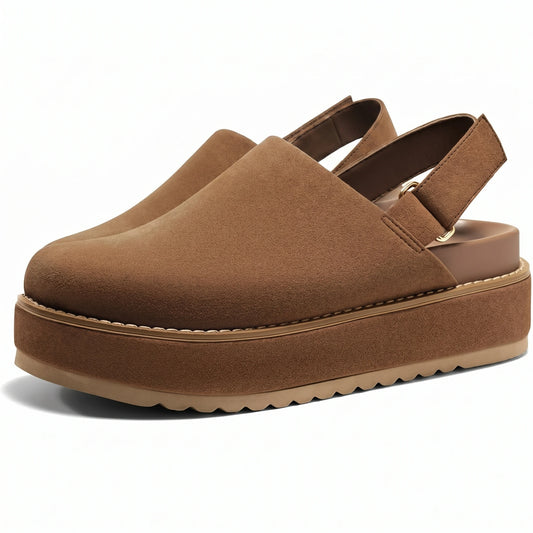 Stonebrook Studio - Stonebrook Studio | Women’s Slip - On Velvet Platform Clogs - Flat Comfort Casual Slippers