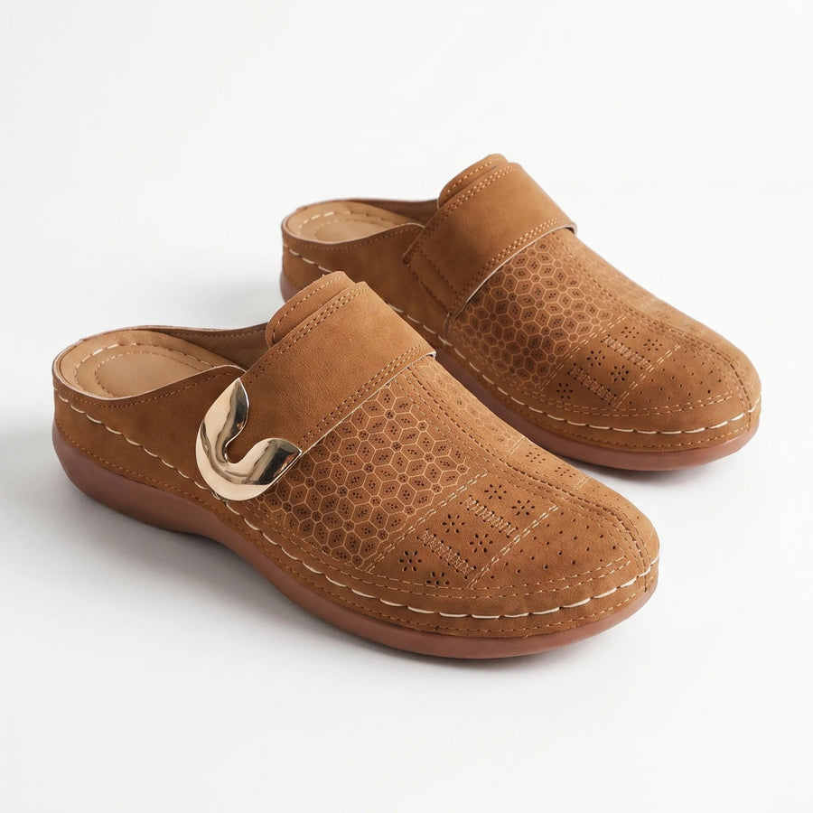 Stonebrook Studio - Stonebrook Studio | Women’s Orthopedic Slip - On Wedge Clogs - Comfort Sole Closed Toe Shoes