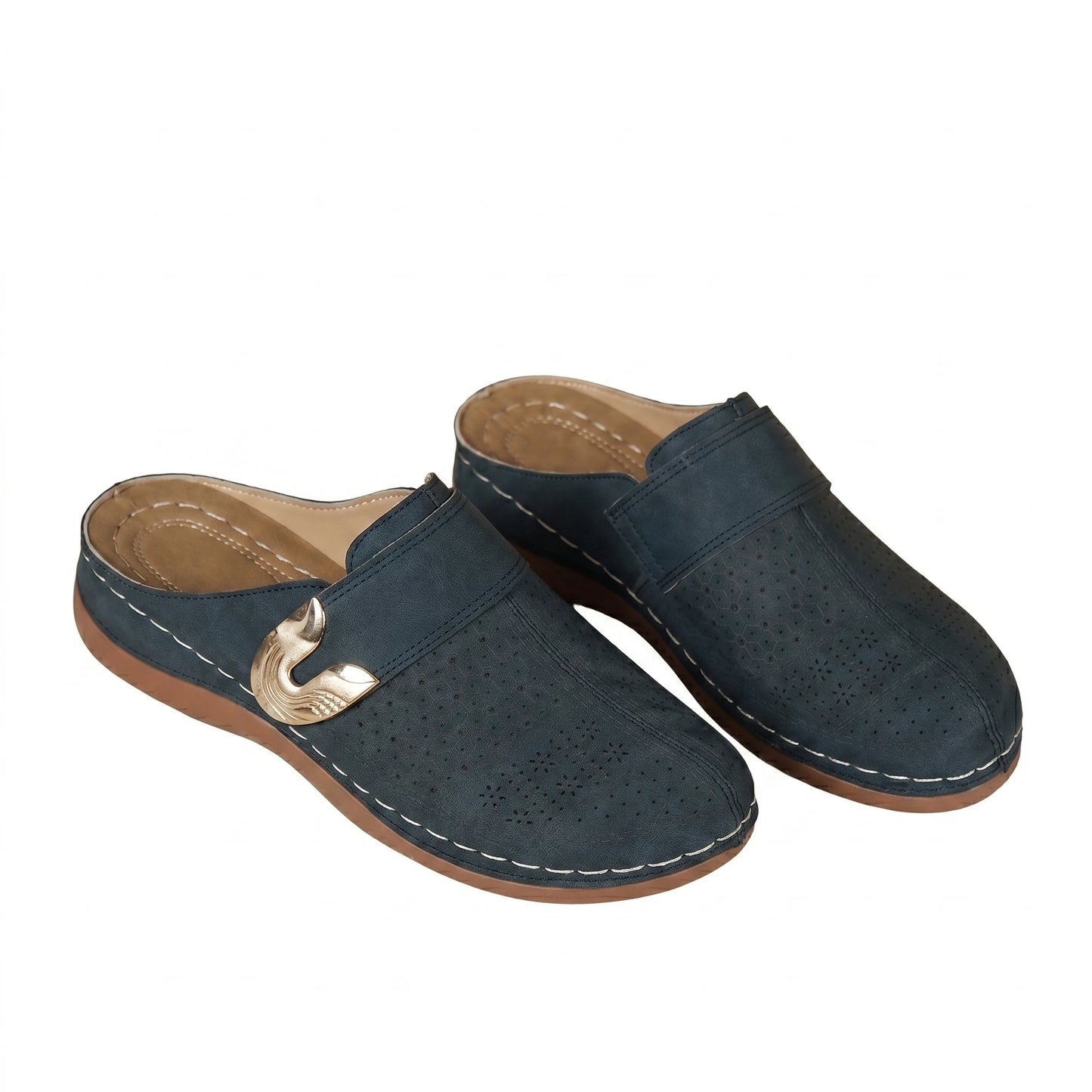 Stonebrook Studio - Stonebrook Studio | Women’s Orthopedic Slip - On Wedge Clogs - Comfort Sole Closed Toe Shoes