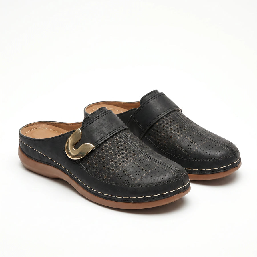 Stonebrook Studio - Stonebrook Studio | Women’s Orthopedic Slip - On Wedge Clogs - Comfort Sole Closed Toe Shoes