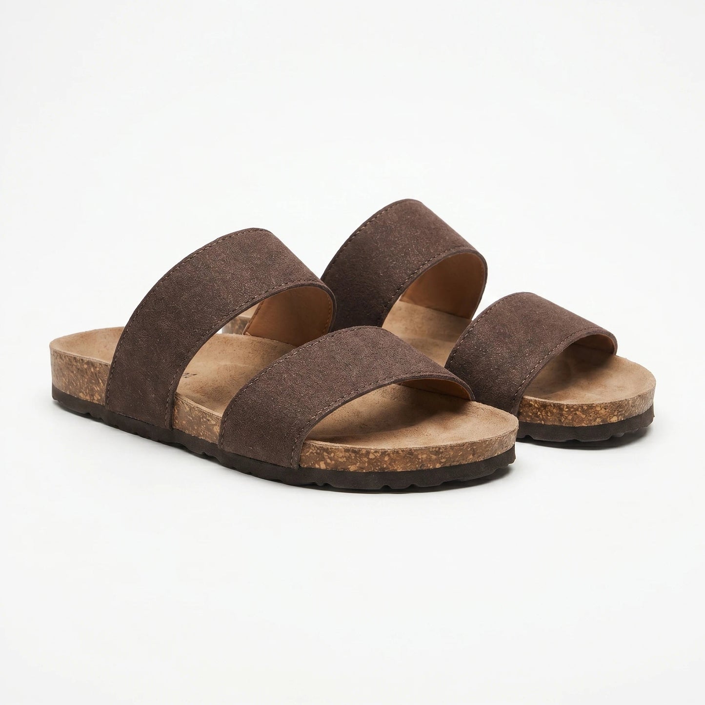 Stonebrook Studio - Stonebrook Studio | Cork Footbed Sandals Leather Strap Casual - Orthopedic Footbed