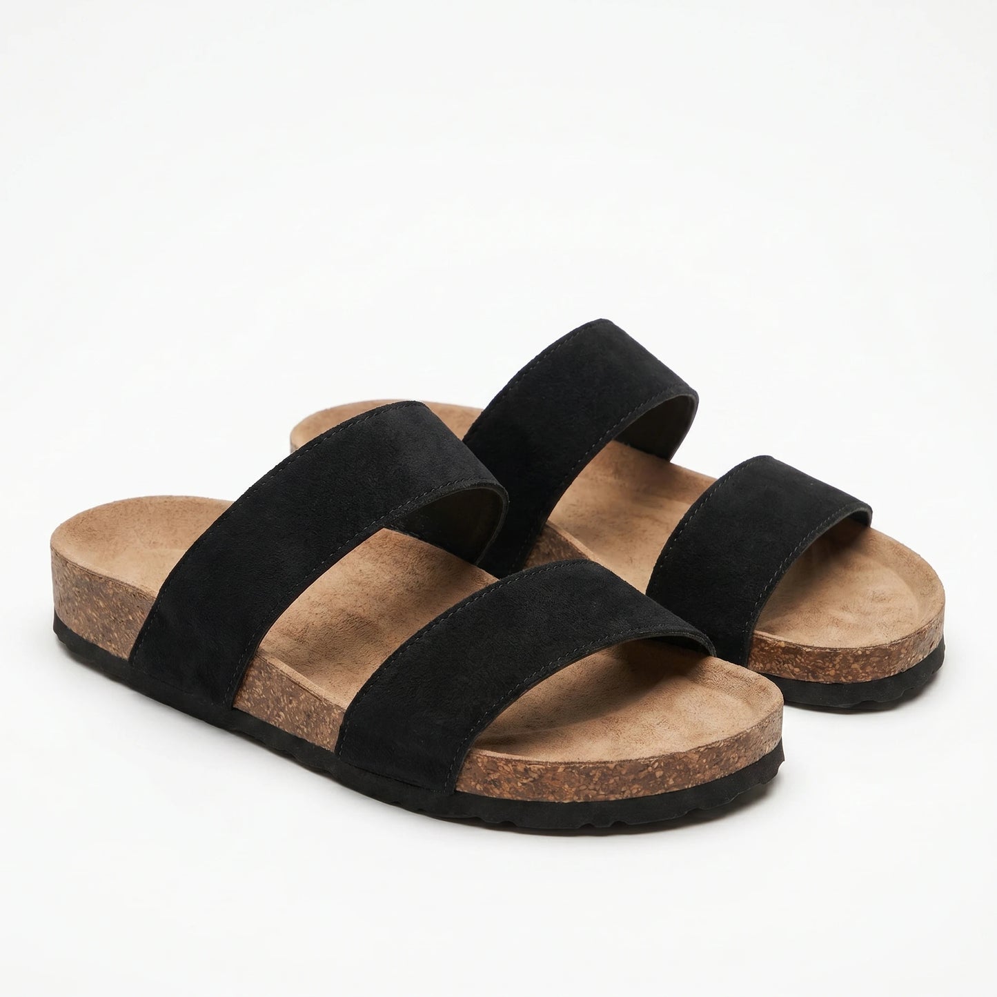 Stonebrook Studio - Stonebrook Studio | Cork Footbed Sandals Leather Strap Casual - Orthopedic Footbed