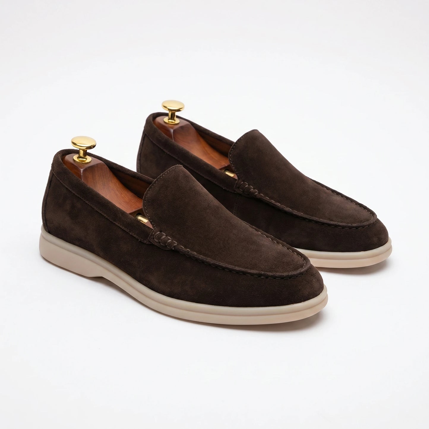 Stonebrook Studio - Stonebrook Studio | Leather Loafers Round Toe Comfort Slip - On Casual Shoes